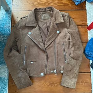 Blank NYC suede leather brown jacket